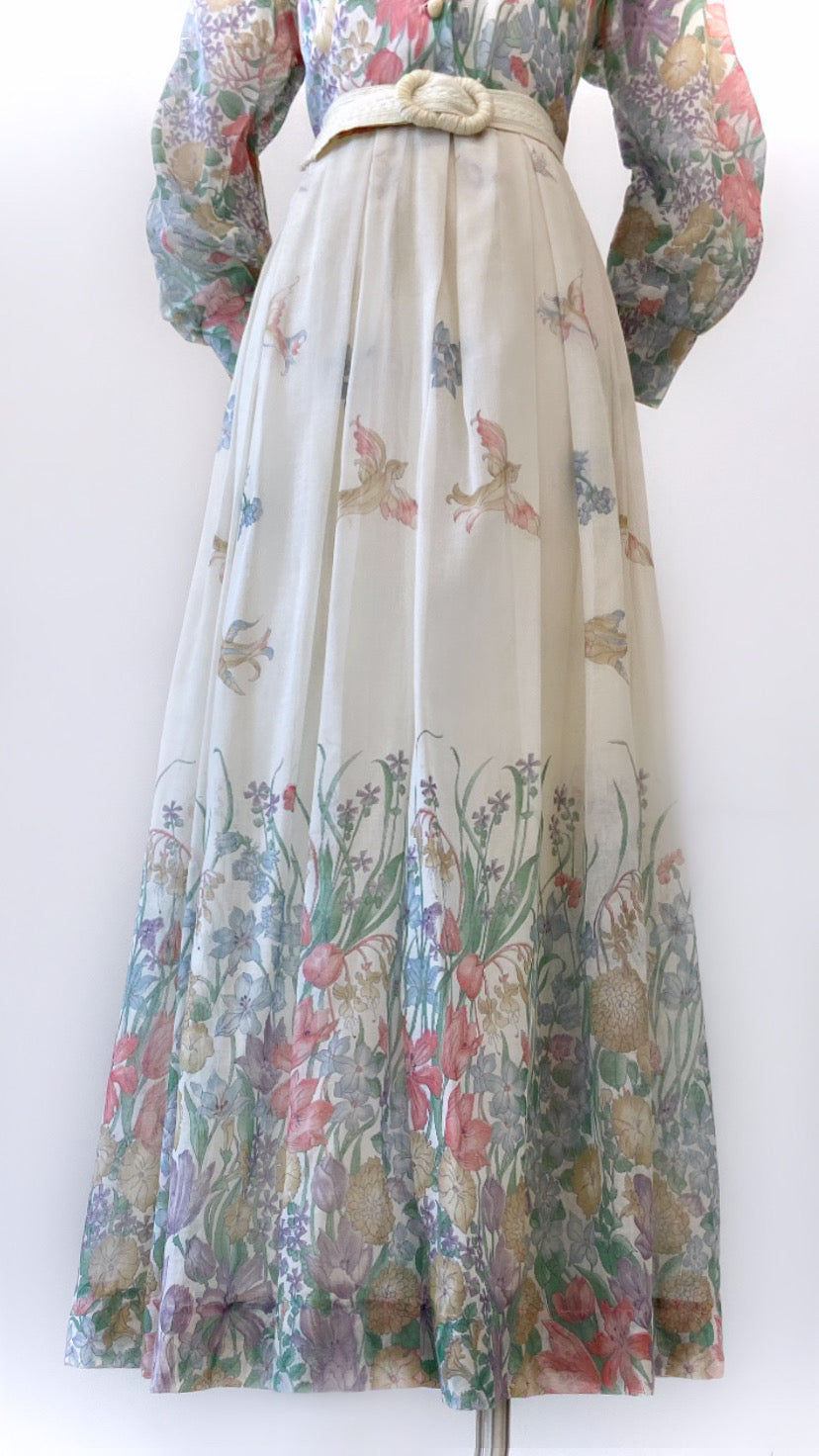 Vintage - Voile Waisted Gown
