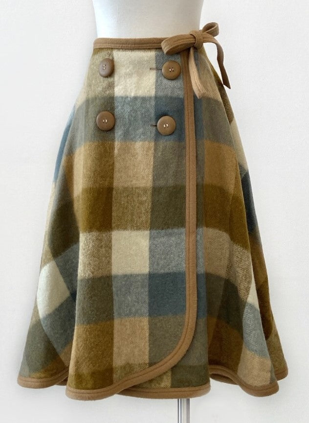 Vintage - Plaid Wrap Skirt
