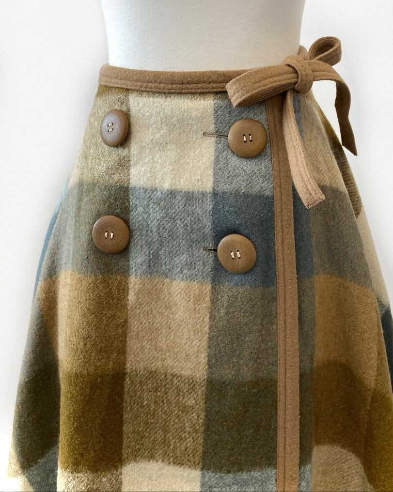 Vintage - Plaid Wrap Skirt