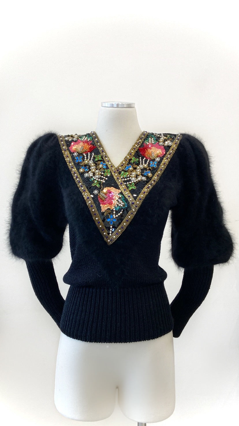 Vintage 80’s - Angora Sequined Sweater