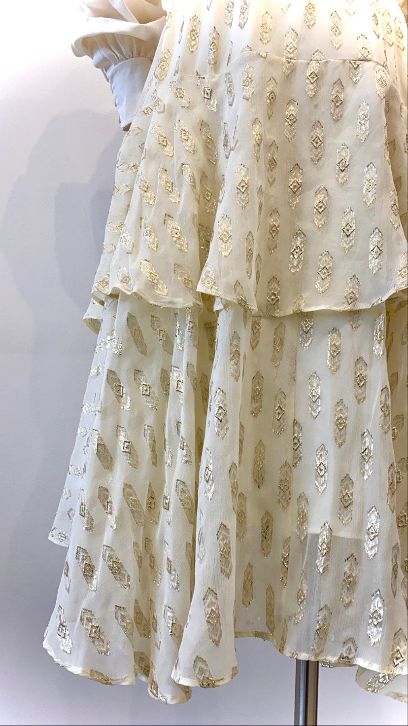 Love Shack Fancy - Layered Silk Asymmetrical Skirt