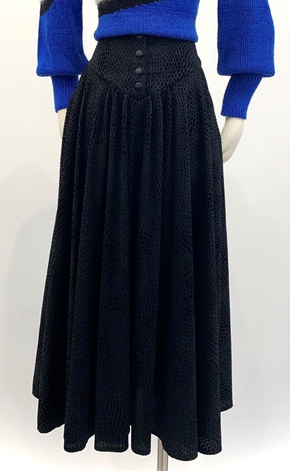 Vintage - Cut Velvet Skirt