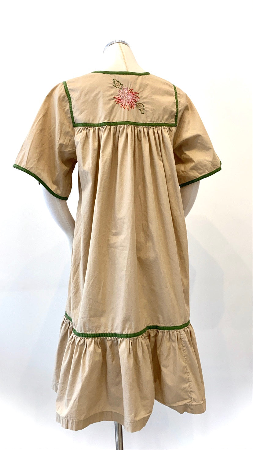 Vintage - Embroidered Cotton Sundress