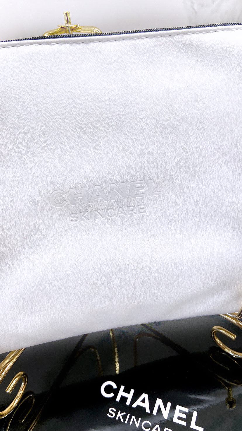 Chanel - Embossed Leather Cosmetic Bag