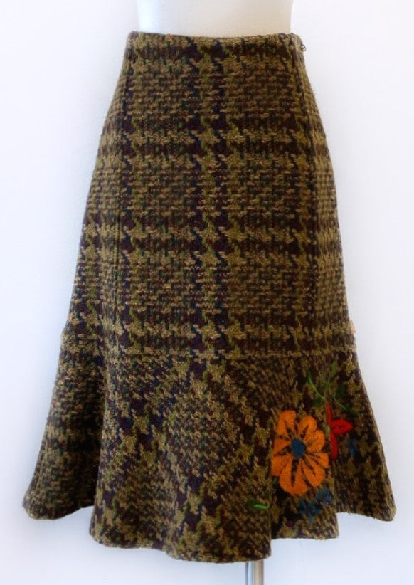 Oilily - Woven Wool Skirt with Embroidery