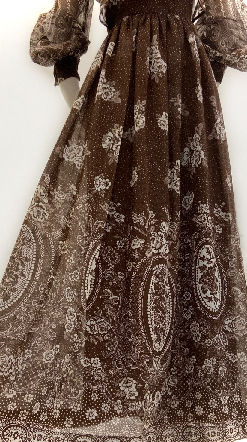 Vintage - Voile Sleeveless Dress with Bolero