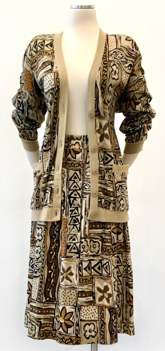 Vintage - Skirt and Cardigan Set