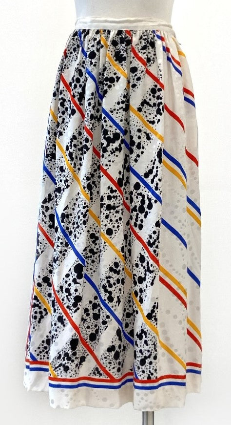 Vintage - Printed Silk Skirt