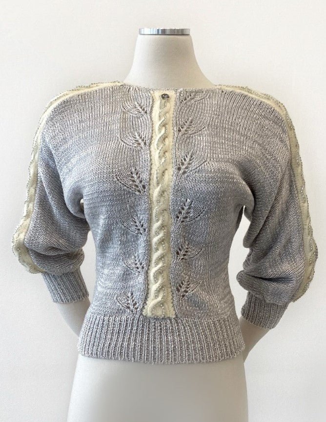 Vintage - Rhinestone Trimmed Dream Sweater