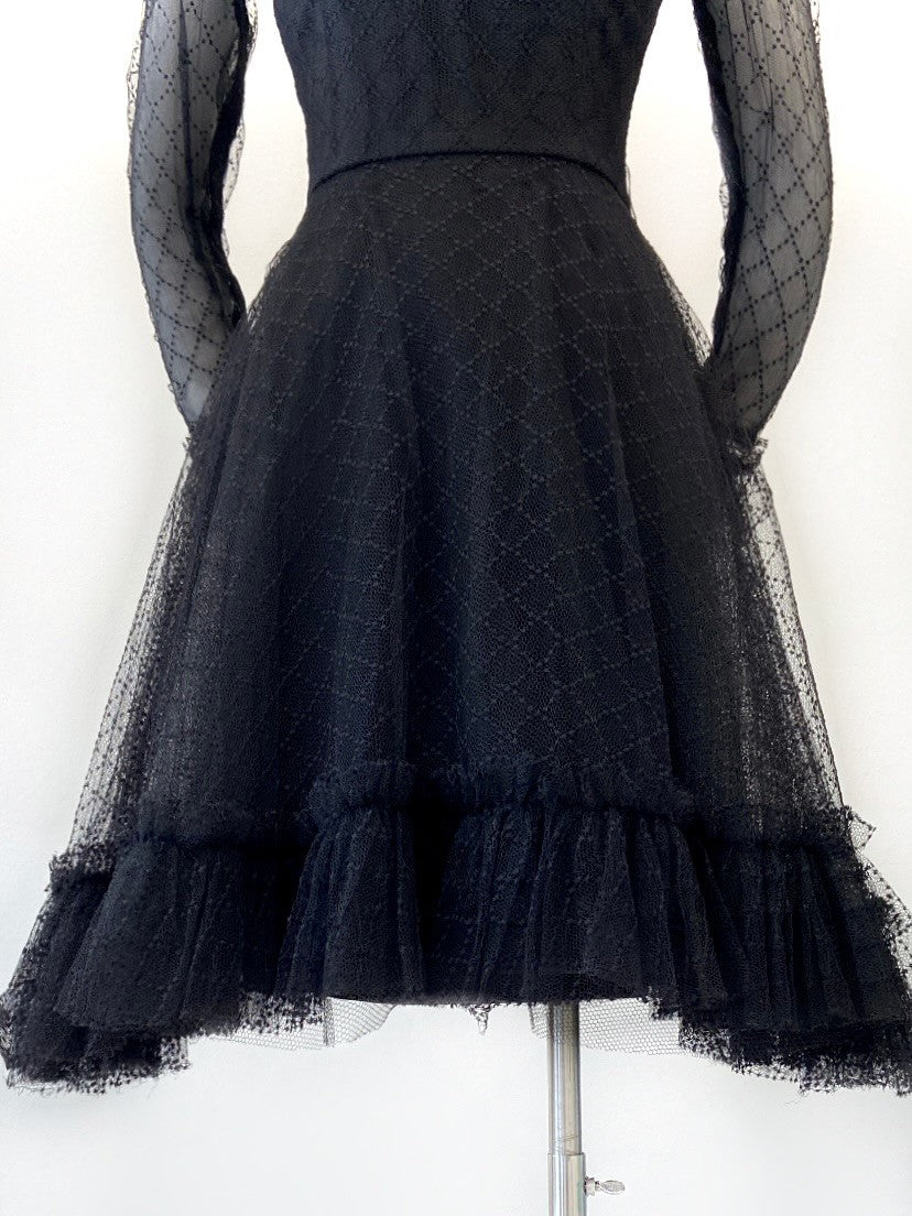 Vintage - Tulle Party Dress with Rhinestone Trim