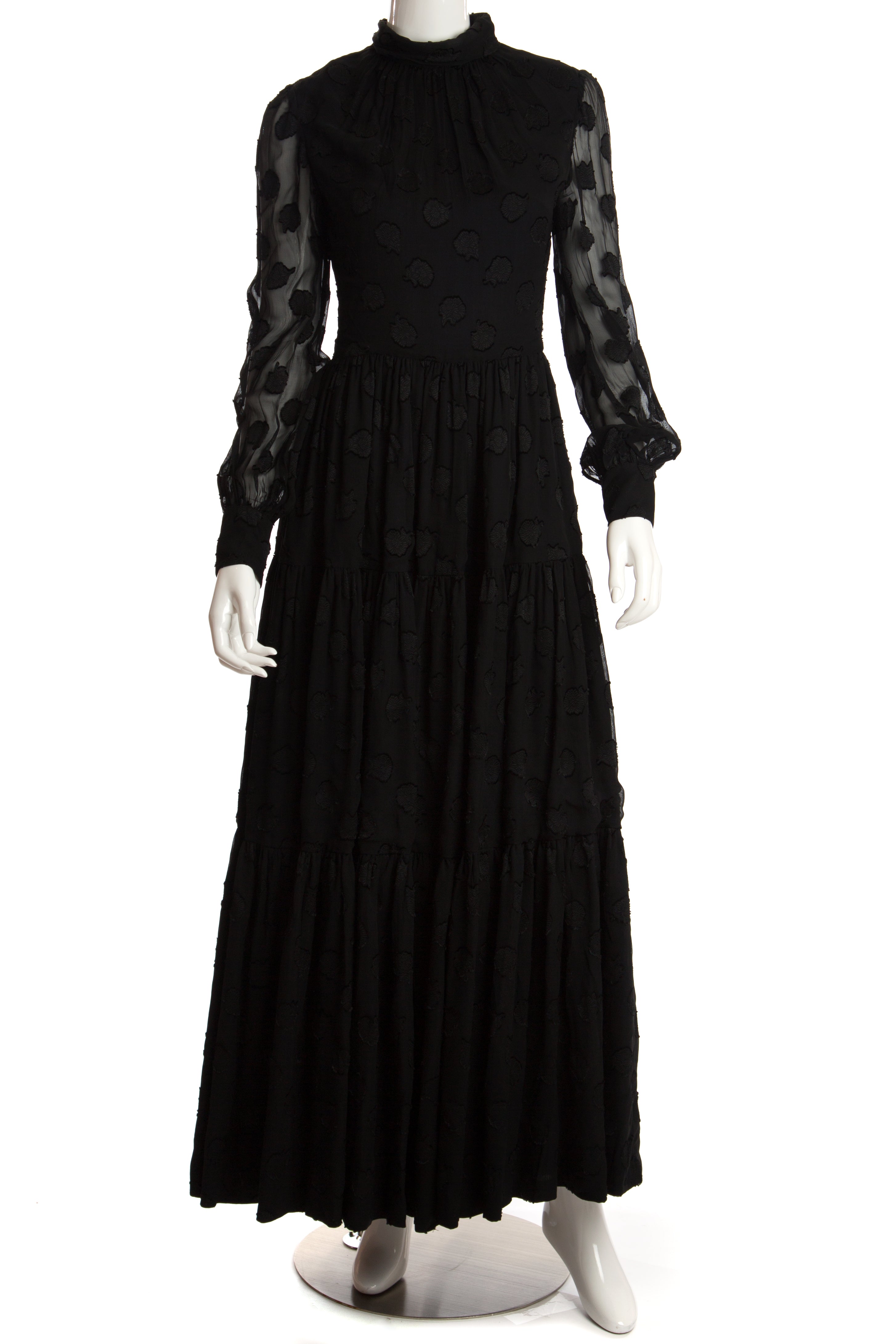 Vintage - Self Print English Evening Gown