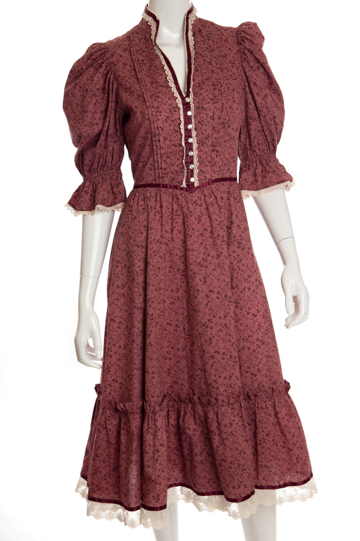 Vintage - Calico Print Cotton Dress
