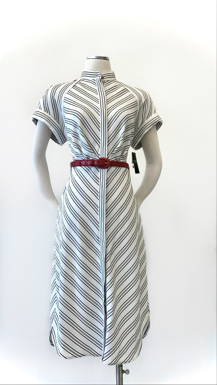 Ralph Lauren - Striped Button-Down Dress with Belt