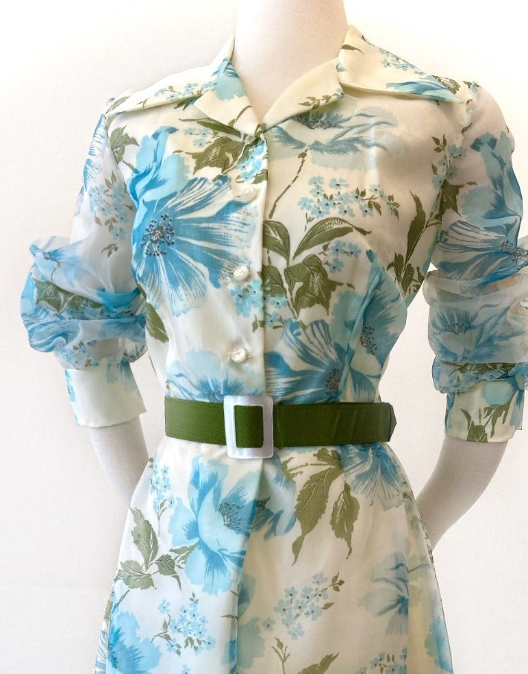 Vintage - Floral Organza Gown