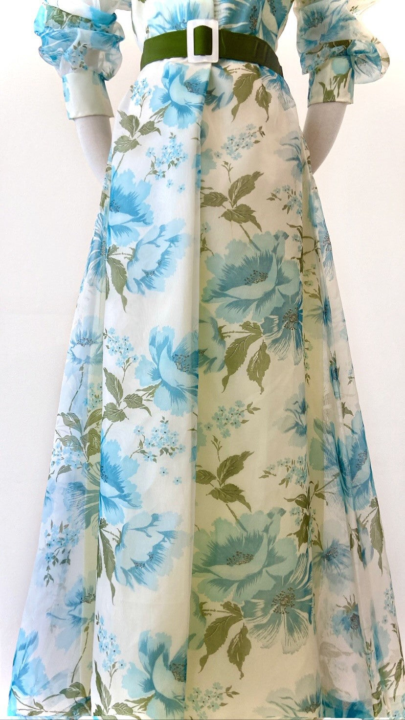 Vintage - Floral Organza Gown