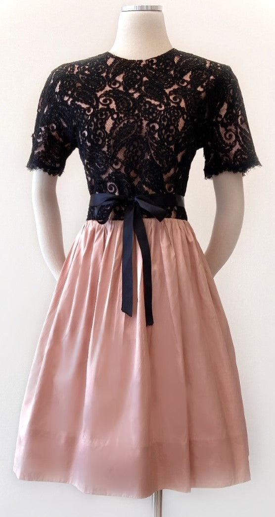 Vintage - Lace and Taffeta Party Dress