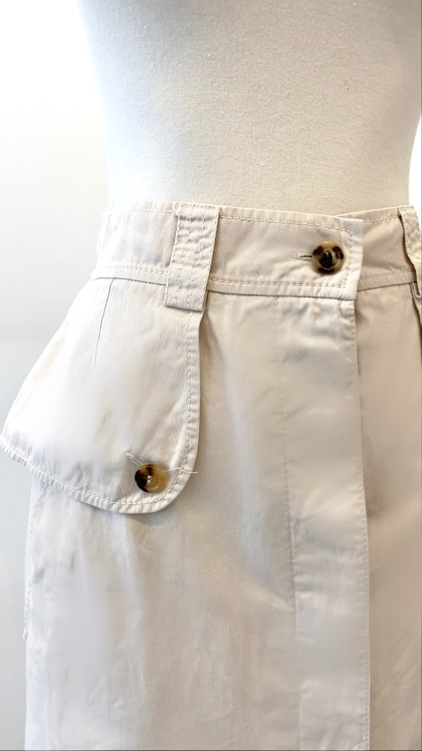 Moschino - Cotton Straight Skirt with Flap Yoke