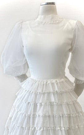 Vintage - Ruffled Layered Gown