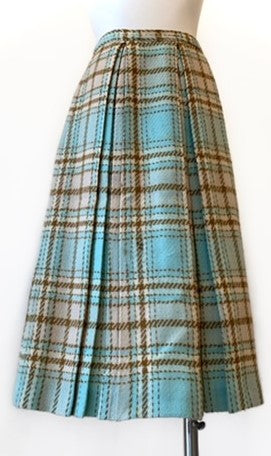 Vintage - Plaid Pleated Skirt