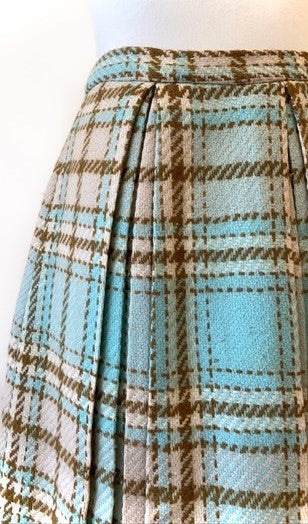 Vintage - Plaid Pleated Skirt