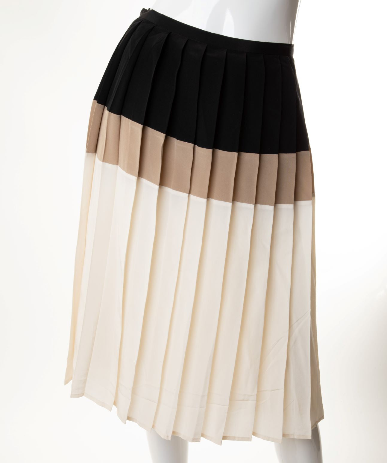 Raoul - Silk Color Block Pleated Skirt