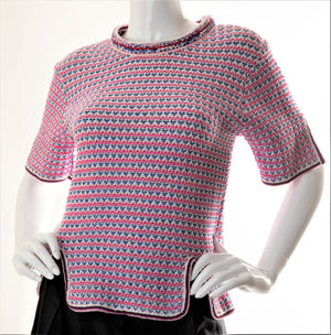 Open image in slideshow, Chanel - Chunky Woven Top w/ Metallic Threads

