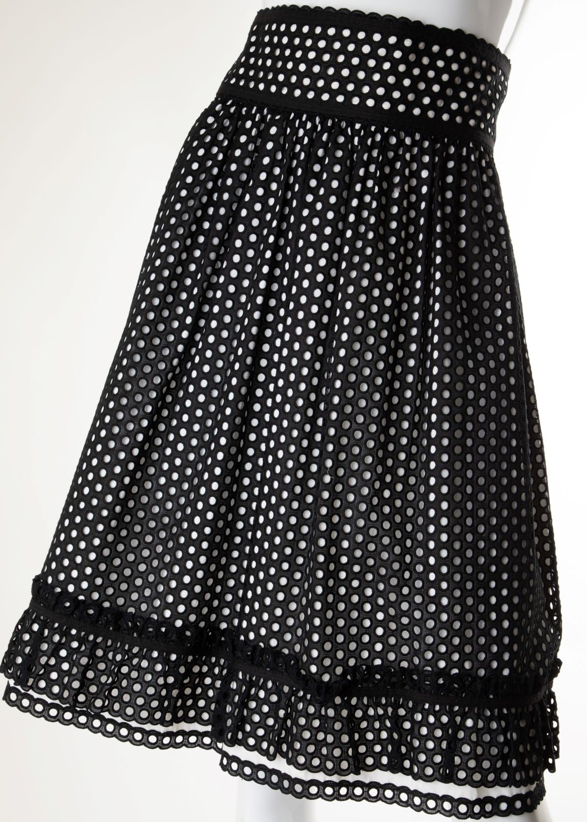 Marc Jacobs - Eyelet Skirt with Ruffle Bottom
