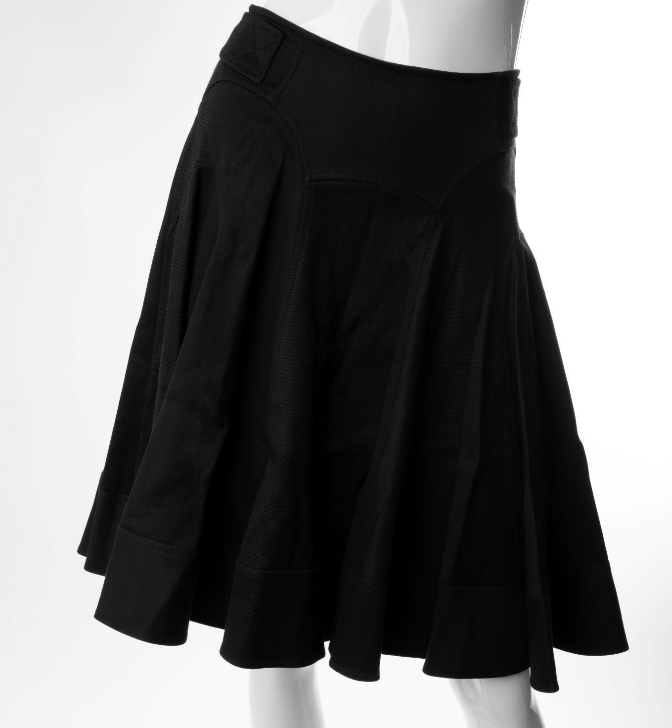 Dolce & Gabbana - Cotton Flair Skirt with Buckled Belts