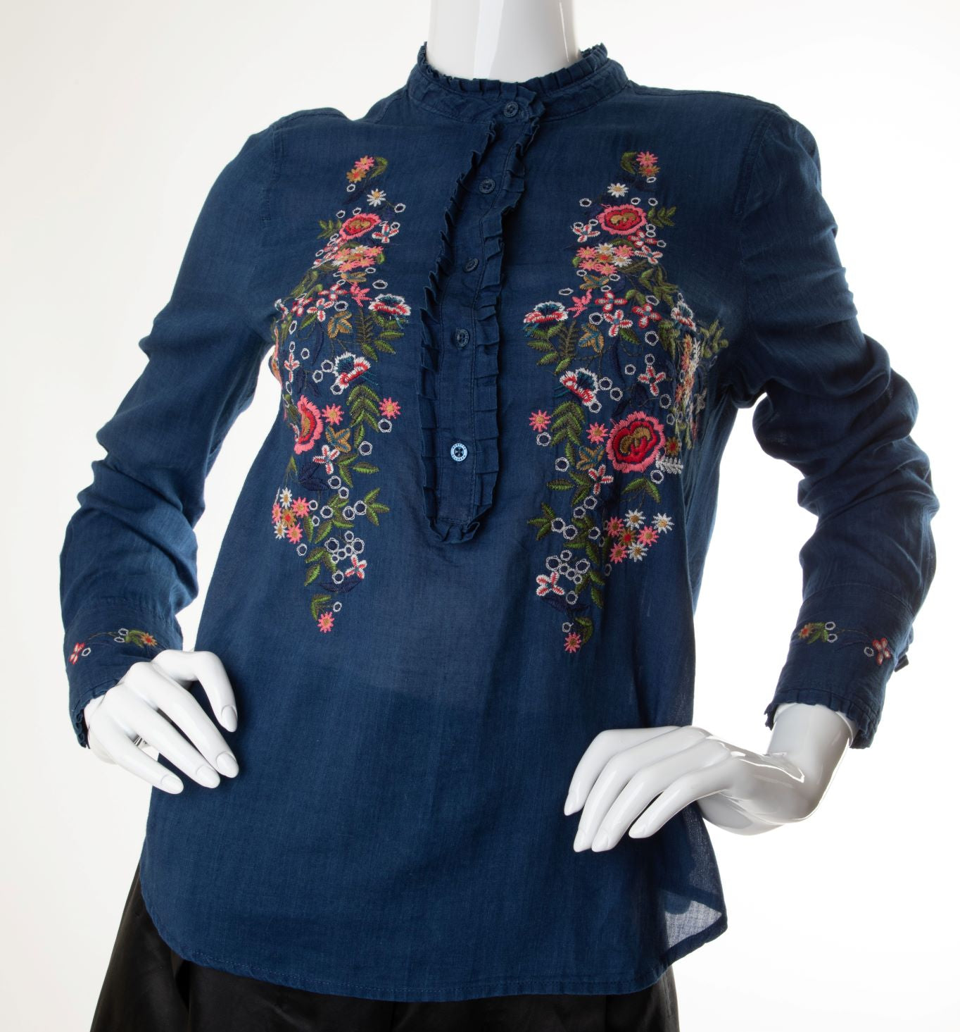 Nanette Lepore - Chambray Embroidered Shirt