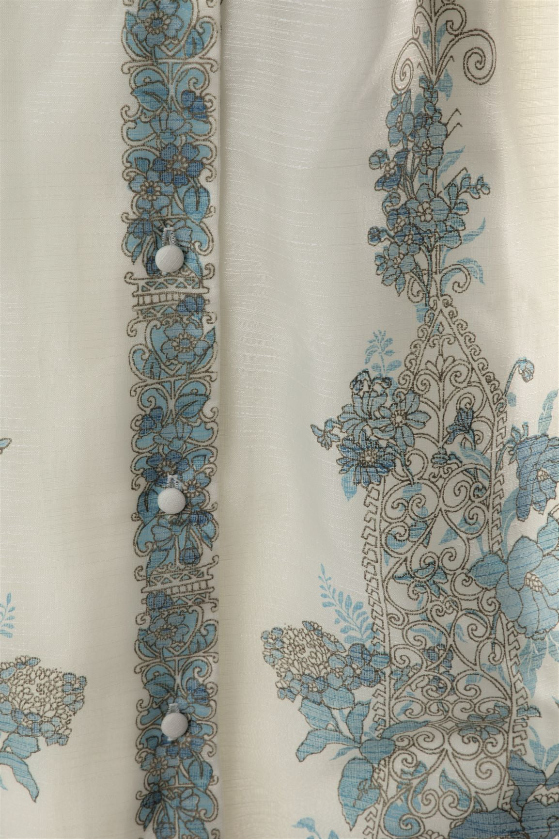 Vintage - Textured Chiffon Floral Dress